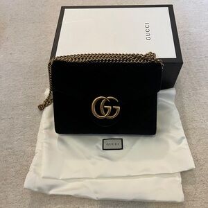 Gucci Marmont Chain velvet crossbody bag